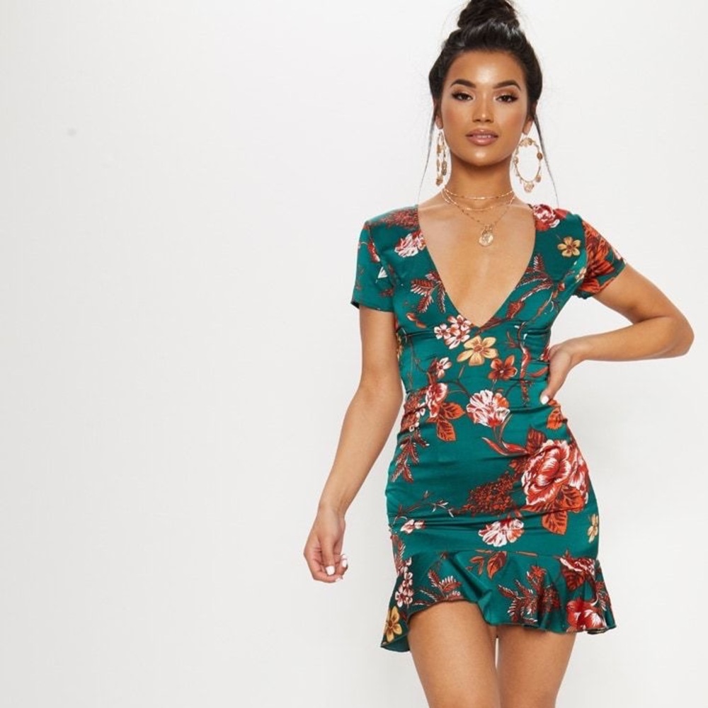 PLT EMERALD Green Criss Cross Dress